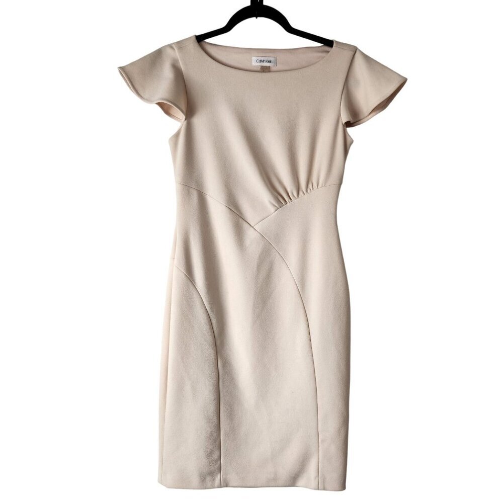 Calvin Klein Beige Sheath Dress